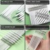 50 reusable 1.3mm thick barbecue skewers and 1 tube of barbecue storage, perfect for outdoor camping, picnicking, barbecuing, birthday party supplies