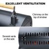 Table Top Grill Charcoal with Smoker, Double Side Use Small Charcoal Grill Portable with Grate and Fry Pan for Outdoor Camping BBQ