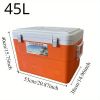 1L+5L+13L+27L+45L picnic insulated box, fresh-keeping box, outdoor picnic, barbecue, camping portable insulated box, orange fresh-keeping box