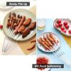 50 reusable 1.3mm thick barbecue skewers and 1 tube of barbecue storage, perfect for outdoor camping, picnicking, barbecuing, birthday party supplies