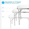 Adjustable Portable Aluminum Patio Folding Camping Table for Outdoor and Indoor
