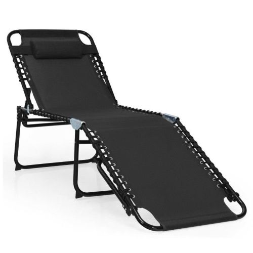 Foldable Recline Lounge Chair with Adjustable Backrest and Footrest Foldable Recline Lounge Chair with Adjustable Backrest and Footrest