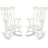 Rocking Chair with Solid Wooden Frame for Garden and Patio