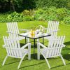 Outdoor Durable Patio Acacia Wood Adirondack Lounge Armchair